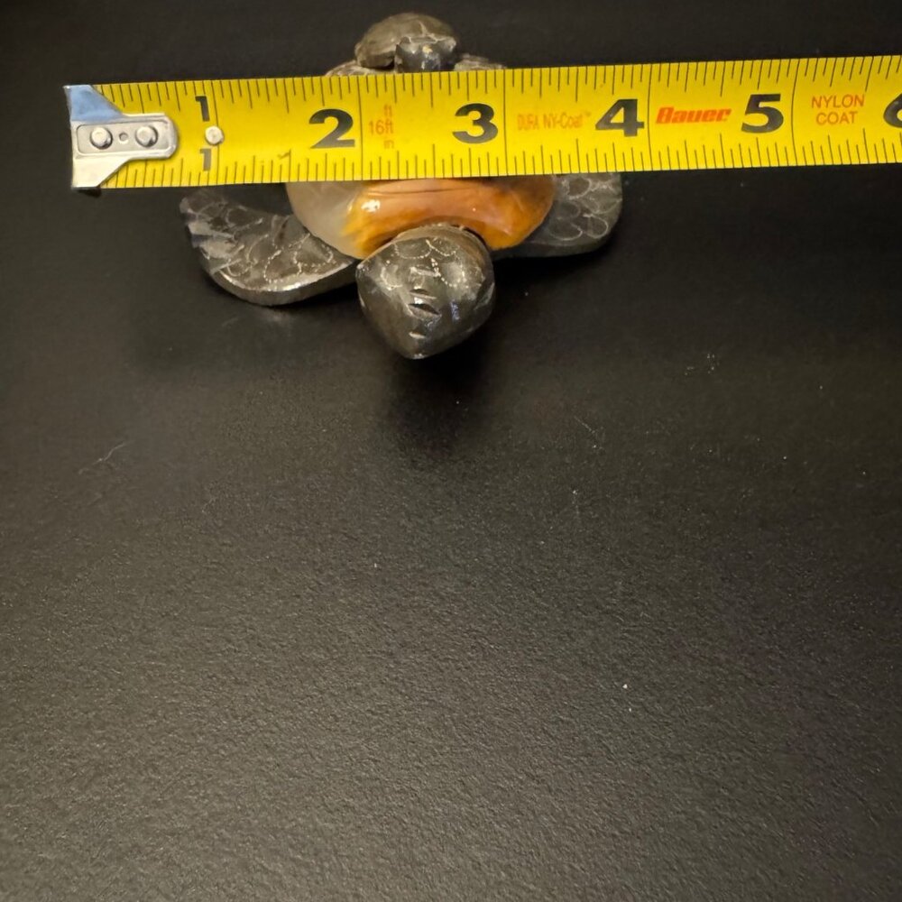 Hand Carved Marble Stone Sea Turtle w/ Baby Figurine Carving 4" X 4" - Picture 16 of 16